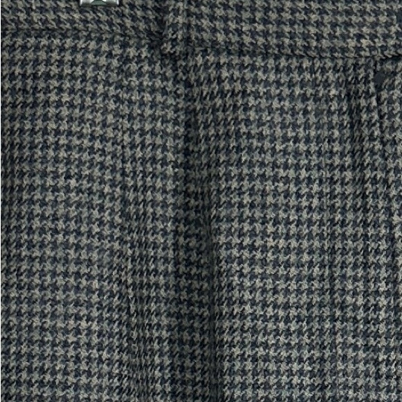 Talbots size 2 petite 100% wool blue/green check trousers, fully lined, cuffed - Picture 3 of 8